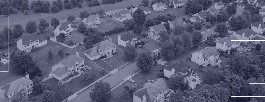 Boundary survey of a neighborhood.